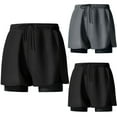 thumbnail image 1 of VBTAPA Swim Trunks with Compression Liner Men Quick Dry Swimming Shorts Lightweight Bathing Suits Board Shorts with Pockets Dark Gray XL, 1 of 4