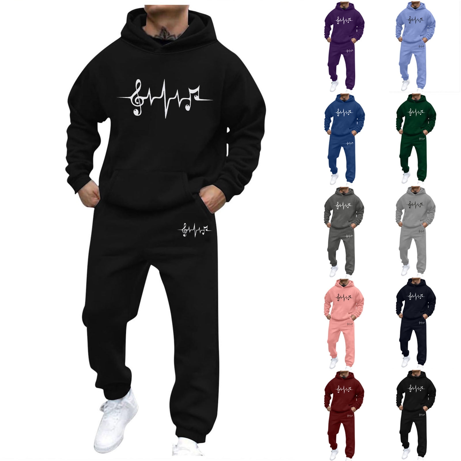 Abomasnow Men's Tracksuits Sweatsuits Fall Fashion Casual Athletic Sets 2 Piece Track Suits Jogging Casual Warm Up Full Zipped Running Sports