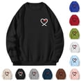 thumbnail image 1 of VBTAPA Valentines Day Sweatshirt for Men Love Heart Graphic Crewneck Pullover Sweatshirts Funny Long Sleeve Valentine Shirts Navy L, 1 of 6