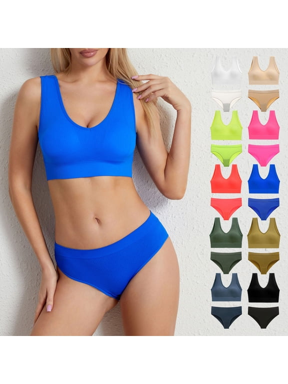 Women Sporty Bikini Set Two Piece High Waisted Swimsuit Athletic Scoop Neck Bathing Suit Black M