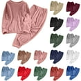thumbnail image 1 of VBTAPA Women's Fuzzy Lounge Set Casual Pajamas Sets Long Sleeve Fleece Pullover and Pants Set 2 Piece Fluffy Loungewear Sleepwear Pink XXL, 1 of 7