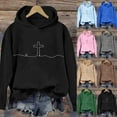 thumbnail image 1 of VBTAPA Womens Christian Hoodies Jesus Cross Graphic Hooded Sweatshirt Religious Faith Pullover Hoodie for Women Casual Streetwear Tops Khaki S, 1 of 4