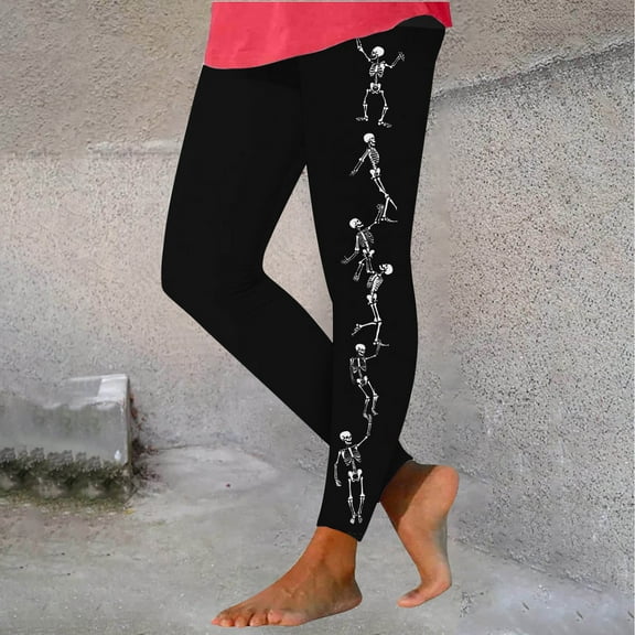 VBTAPA Womens Halloween Leggings 2025 Trendy Black Cat Printed High Waisted Stretch Yoga Running Pants Novelty Holiday Party Tights Buttery Soft Ankle Length Leggings Novelty Gifts Black#1 L
