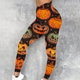 VBTAPA Womens Novelty Halloween Leggings Funny Pumpkin Printed High