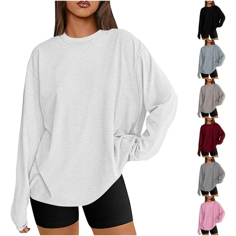 VBTAPA Womens Oversized Boyfriend T Shirt Solid Basic Tees Drop