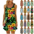 thumbnail image 1 of VBTAPA Womens Summer Dresses 2025 Trendy Printed Sleeveless Mini Dress Casual Beach Sundresses Swimsuit Coverups Prime Sales Multicolor S, 1 of 7