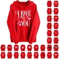 thumbnail image 1 of VBTAPA Womens Valentines Day Hoodies Love Heart Graphic Printed Hooded Sweatshirt Trendy Casual Pullover Hoodie with Kangaroo Pocket Red L, 1 of 6