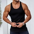 thumbnail image 1 of VBTAPA Workout Tank Tops for Men Sleeveless Ribbed Knit T Shirt Slim Fit Stretch Muscle Shirts Basic Solid Racerback Tanks Moisture Wicking Black XXXL, 1 of 7