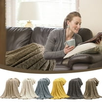 VBVC 100x150Cm Super Soft Warm Solid Warm Micro Plush Fleece Blanket Throw Rug Sofa Bedding