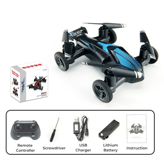VBVC 2.4G Mini Drone 2 In 1 Land&Air Mode with Altitude Hold Headless Mode One Key Start Speed Adjustment Quadcopter Gifts for Boys Girls and Beginners