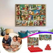 VBVC Advent Calendar Puzzle 1008Pcs Christmas Calendar 2023 Male and Female Santa Claus Gift Puzzle