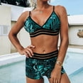 thumbnail image 1 of VBVC Bikini Set for Women Tummy Control Leaves Print Swimsuit Swimwear Beachwear 2 Piece Bathing Suit, 1 of 6