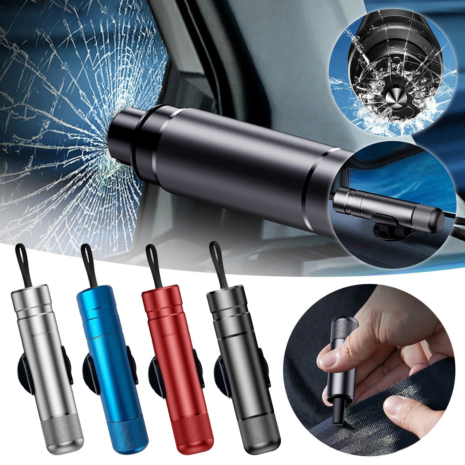 Emergency Car Safety Hammer With Flashlight, Multi-Functional Window - View #5