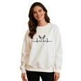 thumbnail image 1 of VBVC Couple's Merry Christmas EKG Graphic Sweatshirt,Winter Christmas Santa EKG Pullover,Matching Top For Men and Women,White,Size XL, 1 of 9