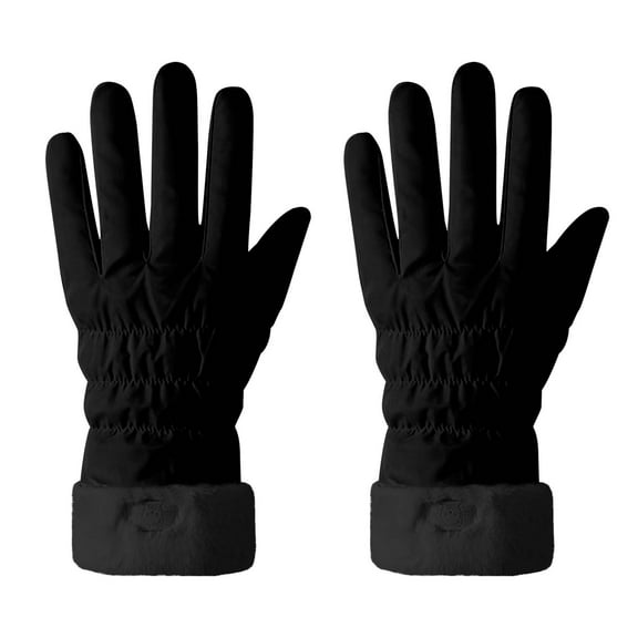 VBVC Ladies Thick Touchscreen Knitted Gloves,Winter Cold Proof Gloves for Women,Black,Size Free Size