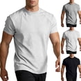thumbnail image 1 of VBVC Men's Baggy Raglan Short Sleeve T-Shirt,Summer Ribbed Mock Neck Athletic Top For Men,Black,M-3XL, 1 of 9