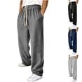 thumbnail image 1 of VBVC Men's Drawstring Wide Leg Sweatpants with Pockets, Casual Athletic Joggers Pants For Men, Dark Gray , S-3XL, 1 of 5