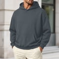 thumbnail image 1 of VBVC Men's Long Sleeve Hoodie with Pockets , Fall Stretchy Pullover Sweatshirt For Men, S-4XL, 1 of 5