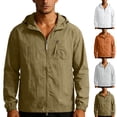 thumbnail image 1 of VBVC Men's and Men's Plus UPF 50+ Sun Protection Hooded Jacket,Lightweight Full Zip Windbreaker,UV Block Outdoor Hiking Travel Coat for Men,Orange,M-4XL, 1 of 10