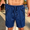 thumbnail image 1 of VBVC Men's Mesh Drawstring Athletic Shorts with Pockets , Lightweight Quick Dry Loose Fit Running Bottoms For Men, *Navy , X-Large, 1 of 7