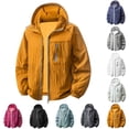 thumbnail image 1 of VBVC Men's UPF 50+ Lightweight Hooded Sun Protection Jacket with Zip Pockets,Windbreaker Hiking Travel Full-Zip Coat For Men,Pink,S-3XL, 1 of 6