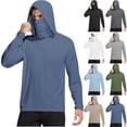 thumbnail image 1 of VBVC Men's UPF 50+ Long Sleeve Sun Protection Hoodie with Face Cover,Quick Dry Breathable Fishing Shirt For Men,Dark Gray,S-3XL, 1 of 8