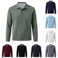 thumbnail image 1 of VBVC Men's Waffle Long Sleeve Collared Shirt with Pockets , Button Down Golf Shirt For Men, Black , S-3XL, 1 of 9
