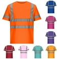 thumbnail image 1 of VBVC Men’s and Women's Reflective Short Sleeve T-Shirt with Pocket,Breathable Work Shirt For Men and Women,Blue,S-5XL, 1 of 5