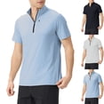 thumbnail image 1 of VBVC No Boundarie Men's Drying Short Sleeve T-Shirt with Button,Summer Muscle Breathable Basic Tees For Men,Black,S-3XL, 1 of 9
