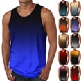 thumbnail image 1 of VBVC No Boundarie Men's Plus Summer Gradient Tank Tops,Sleeveless Muscle Shirts,Beach Vacation Workout Vests For Men,Multicolor,S-4XL, 1 of 6