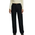 thumbnail image 1 of VBVC Women's Button Front Zipper Straight Pants,Wide Leg Jeans with Pockets,Women High Rise Jeans,Black,SizeM, 1 of 7