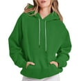 thumbnail image 1 of VBVC No Boundarie Women's Drawstring Hoodies,Womens Oversized Long Sleeve T-Shirts,Crew Neck Sweatshirts For Women,Green,Size L, 1 of 7
