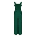 thumbnail image 1 of VBVC No Boundaries Women's Square Neck Suspender Pants,Ladies Sleeveless Butt Lift One Piece Pants,Slimming Jumpsuits For Women,Green,Size XXL, 1 of 7