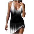 thumbnail image 1 of VBVC Otvok Womens Tankini Swimsuits Two Piece Tummy Control Bathing Suits V Neck Swimdress, 1 of 6