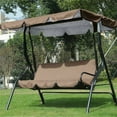 thumbnail image 1 of VBVC Patio Swing Canopy Cover Set Swing Replacement + Swing Cushion Cover, 1 of 3