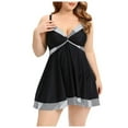 thumbnail image 1 of VBVC Plus Size Two Piece Swimdress with Boyshorts for Women Flowy Swimsuits Tankini Bathing Suits, 1 of 6