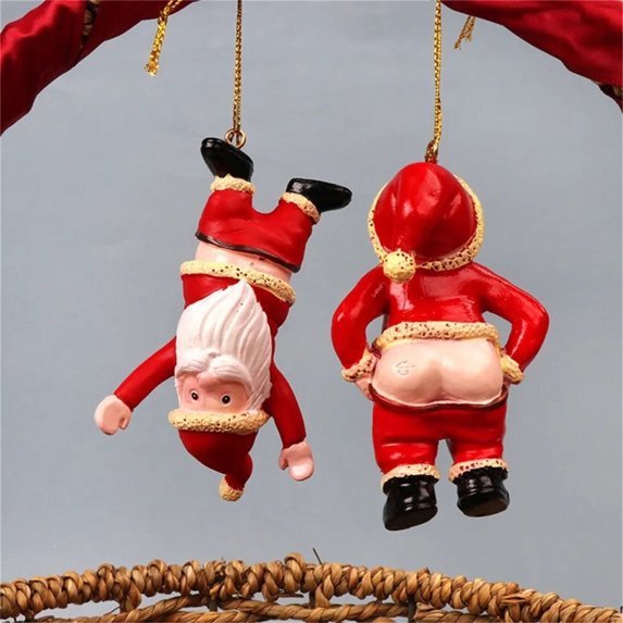 VBVC Santa Claus Christmas Lost Santa Gnomes Christmas Tree Resin Decoration Pendant