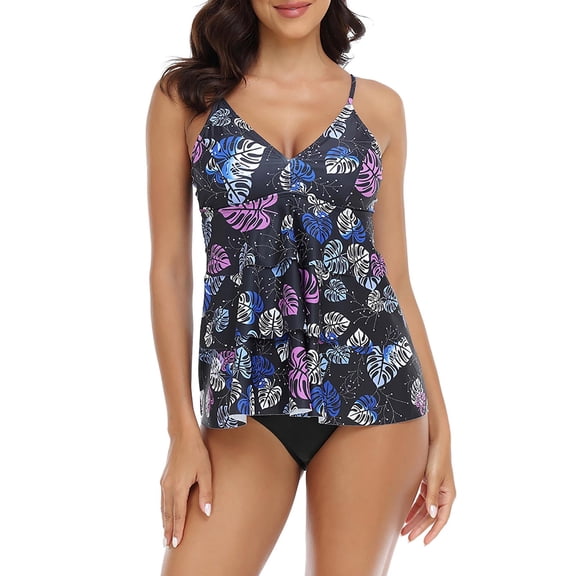 VBVC Two Piece Tankini Swimsuit for Women Halter Swimsuit Dress with Bottom Bathing Suits