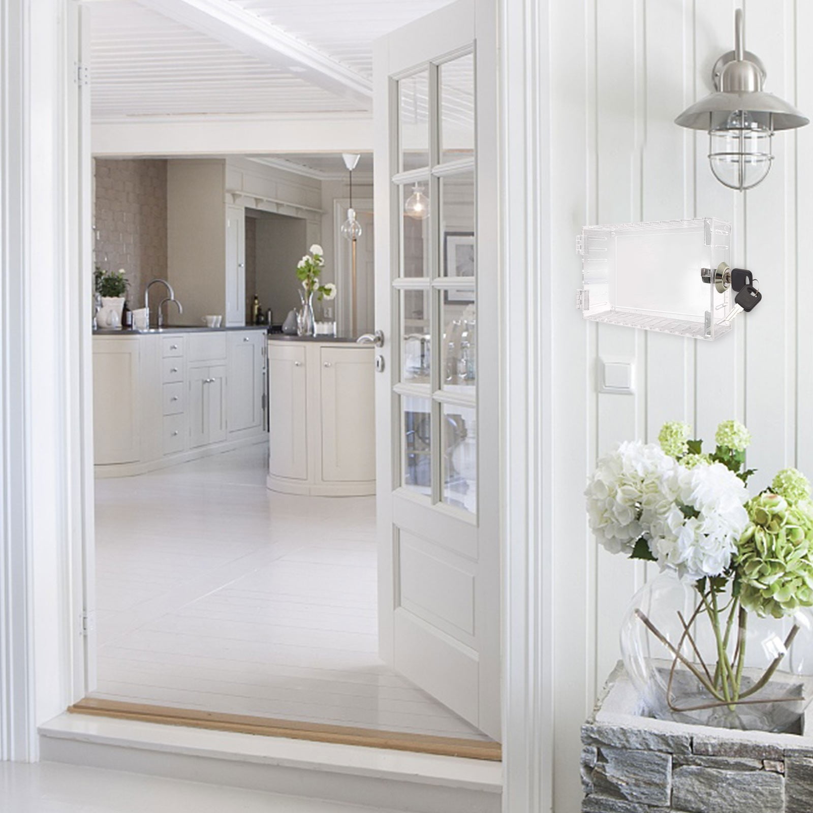 VBVC Universal Thermostat Lock Box with Key,Clear Large Thermostat