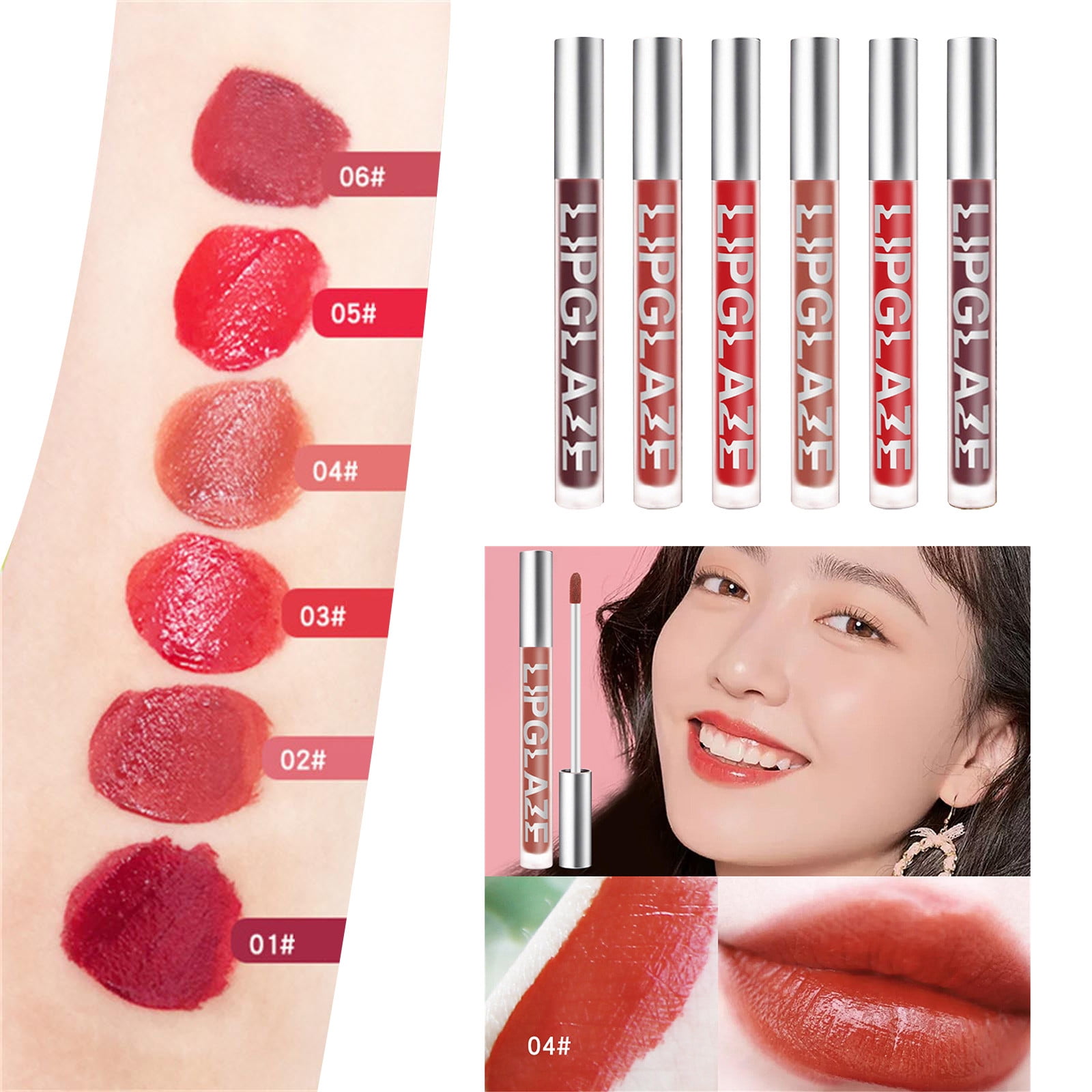 VBVC Velvet Matte Air Lip Glaze Waterproof Powder Lipstick 3.5Ml In Six Colors - Walmart.com