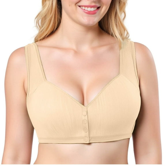 VBVC Women's Bottom Down Adjustable Bra,Ladeis Pull Up Padded Bralette,Traceless T-Shirt Bra For Women,Beige,Size XXL