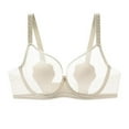 thumbnail image 1 of VBVC Women's Breathable Sheer Mesh Bra,Adjustable Full Coverage Bra For Women,Ladies See Through Everyday Lingerie,White,Size XL, 1 of 4