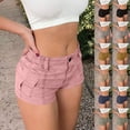 thumbnail image 1 of VBVC Women's Butt Lift Cargo Shorts,Button Fly Breathable Shorts For Women,Ladies Lightweight Stretchy Slim Shorts with Pockets,Army Green,S-2XL, 1 of 6