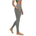 thumbnail image 1 of VBVC Women's Butt Lift Yoga Leggings,Ladies Slim Stretchy Pants with Side Pockets,Workout Tights For Women,Gray,Size L, 1 of 5