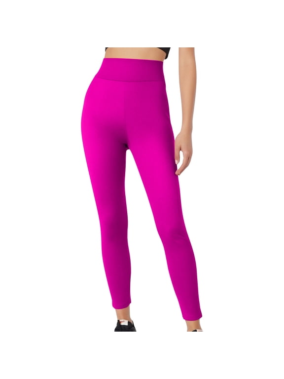 Women's Butt Lift Yoga Pant,Ladies Tummy Control Leggings,Slim Stretchy Trousers For Women,Hot Pink,Size XL