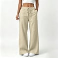 thumbnail image 1 of VBVC Women's Cotton Linen Pants with Pockets , Drawstring Wide Leg Sweatpants For Women, S-3XL, 1 of 9