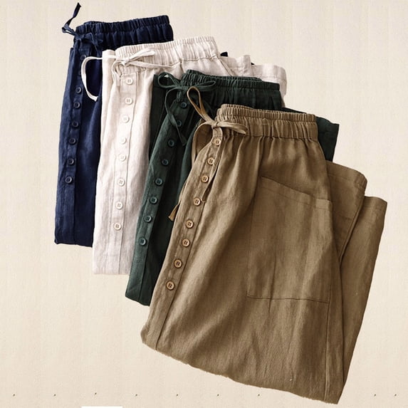 VBVC Women's Drawstring Cotton-Linen Maxi Skirt,Breathable Boho Office Skirt For Women,Ladies High Waisted A-Line Skirt with Pockets,Green,M-2XL