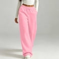 thumbnail image 1 of VBVC Women's Drawstring High Waisted Sweatpants , Soft Wide Leg Pants For Women , Ladies' Casual Y2K Lounge Pants with Pockets, S-2XL, 1 of 8