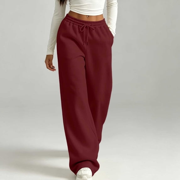 VBVC Women's Drawstring High Waisted Sweatpants , Soft Wide Leg Pants For Women , Ladies' Casual Y2K Lounge Pants with Pockets, S-2XL