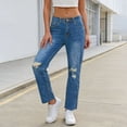 thumbnail image 1 of VBVC Women's Drawstring Stretch Denim Joggers,High Waist Pull On Cropped Jeans For Women,Ladies Light Wash Skinny Pants with Pockets,Blue,S-2XL, 1 of 5